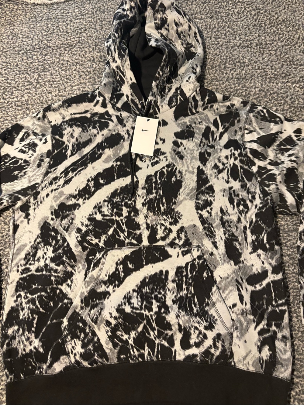 Nike Men’s Size L Ja Nike Club Hoodie in Black/White/Grey NWT!